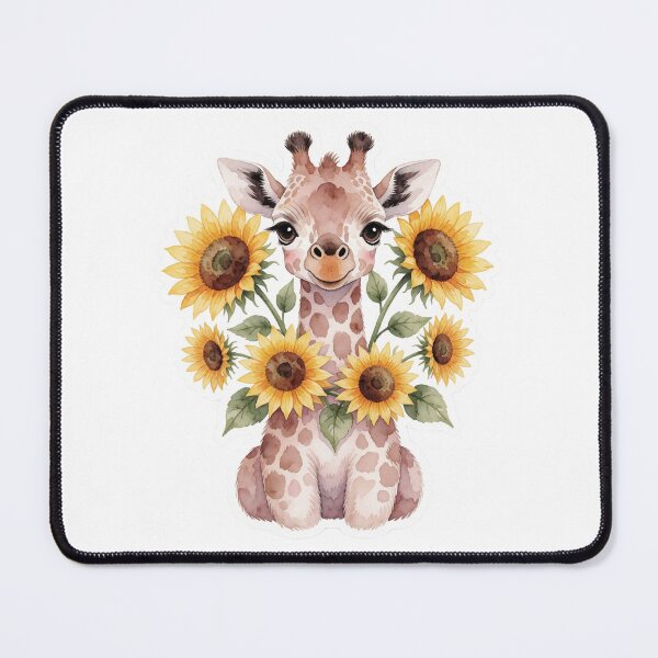 Item preview, Sunflower Giraffe | Cute Cottagecore Floral Animal designed and sold by AillustriaAK.