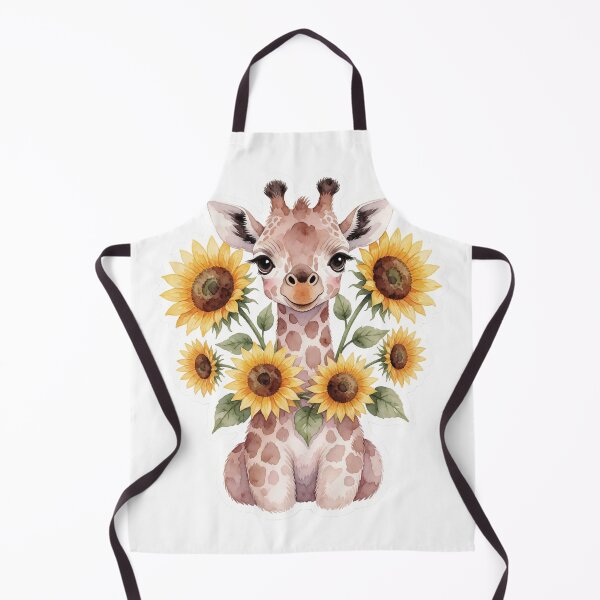 Item preview, Sunflower Giraffe | Cute Cottagecore Floral Animal designed and sold by AillustriaAK.