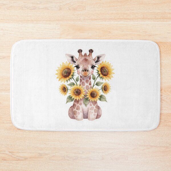 Item preview, Sunflower Giraffe | Cute Cottagecore Floral Animal designed and sold by AillustriaAK.