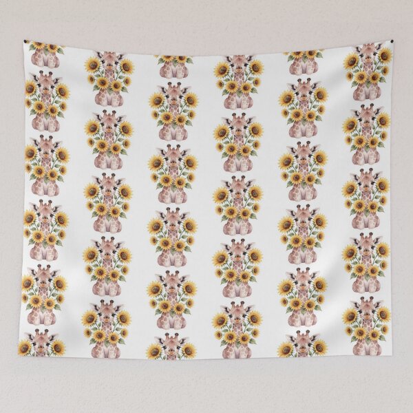 Item preview, Sunflower Giraffe | Cute Cottagecore Floral Animal designed and sold by AillustriaAK.