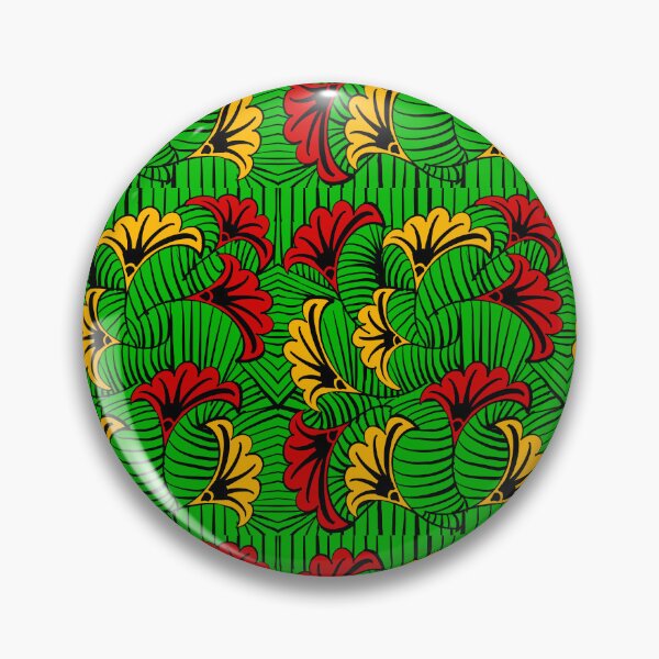 Item preview, Traditional Ghanaian Kente Cloth Pattern - Red Green Yellow designed and sold by Artonmytee.