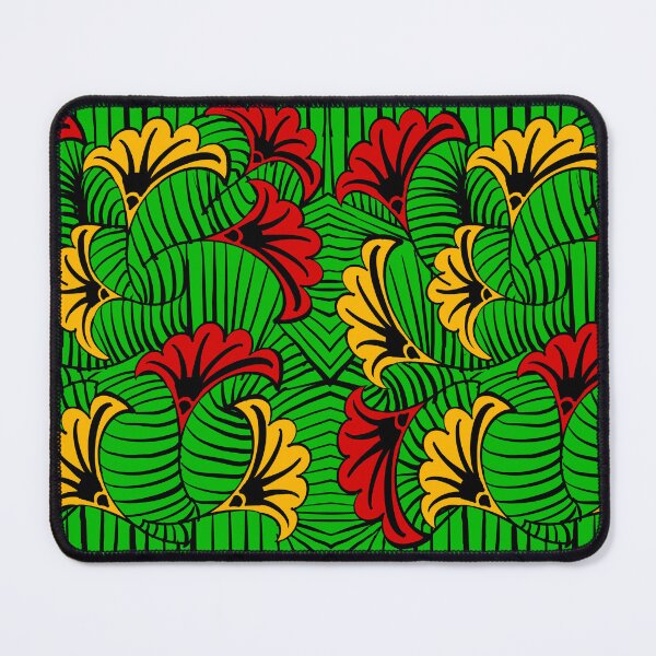 Item preview, Traditional Ghanaian Kente Cloth Pattern - Red Green Yellow designed and sold by Artonmytee.