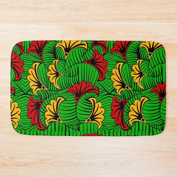 Item preview, Traditional Ghanaian Kente Cloth Pattern - Red Green Yellow designed and sold by Artonmytee.