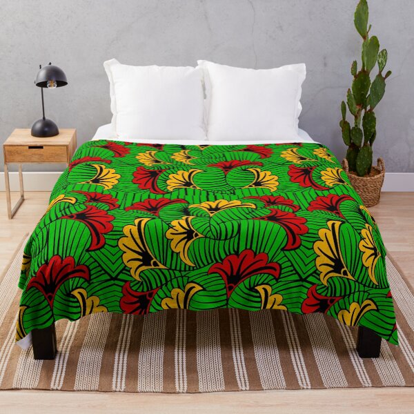 Item preview, Traditional Ghanaian Kente Cloth Pattern - Red Green Yellow designed and sold by Artonmytee.