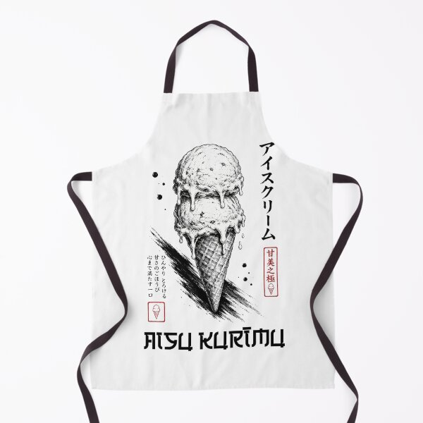 Item preview, Japanese Ice Cream Ink Art | Aisu Kurīmu Sumi-e Dessert Illustration Print designed and sold by Thehatinthecat.