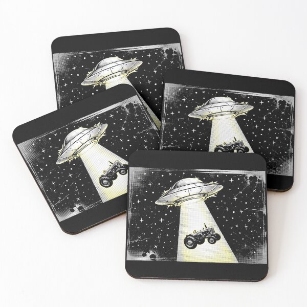 Item preview, UFO Alien Abduction Tractor Graphic Tee designed and sold by TeNovaStudio ⭐⭐⭐⭐⭐.