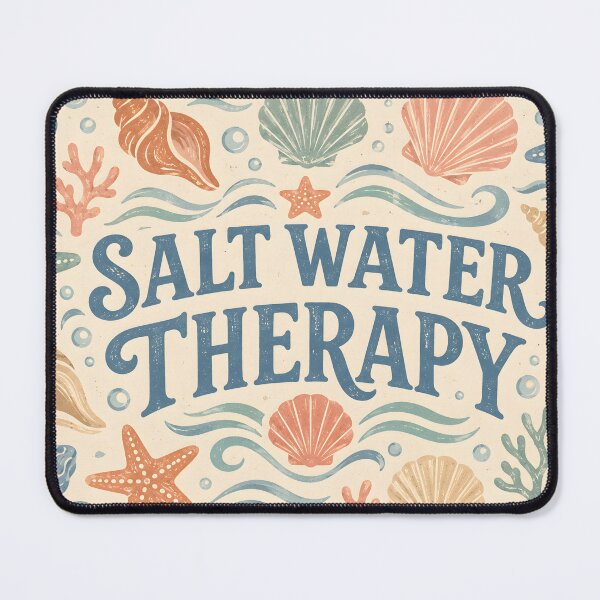 Item preview, Salt Water Therapy Seashell Bath Mat | Coastal Beach Bathroom Decor designed and sold by SRY DESIGN.