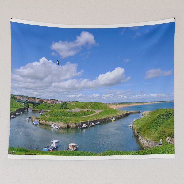 Item preview, Seaton Sluice Harbour with Seagull in Flight designed and sold by Violaman.