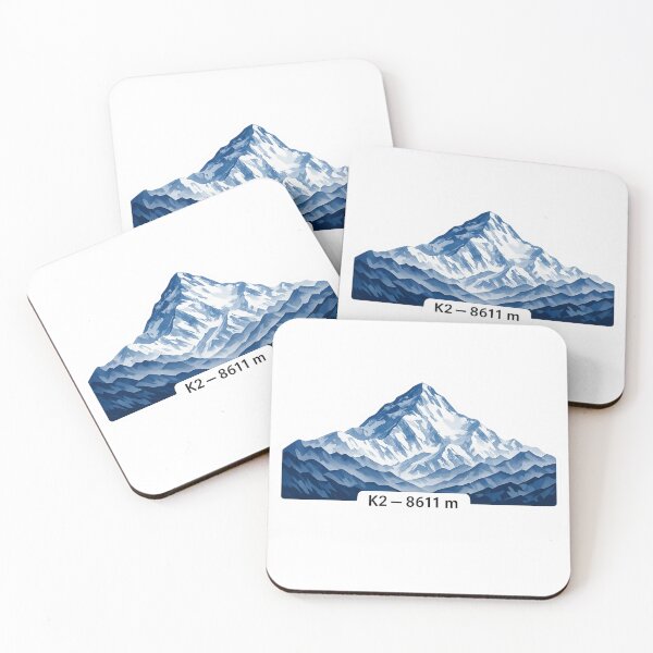 Item preview, K2 8611 m – Minimalist Mountain Peak Illustration designed and sold by GabeMountainArt.
