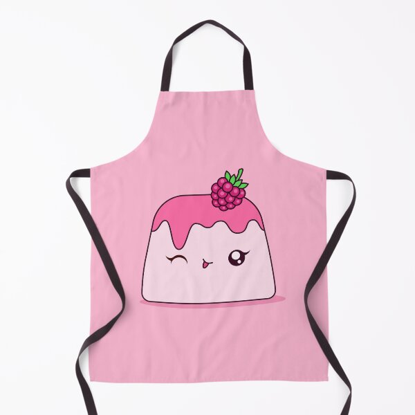 Item preview, Cute Kawaii Raspberry Pudding Dessert Character Illustration Design designed and sold by CozyLittleShop.