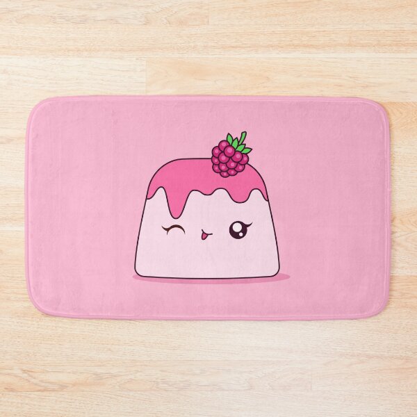 Item preview, Cute Kawaii Raspberry Pudding Dessert Character Illustration Design designed and sold by CozyLittleShop.