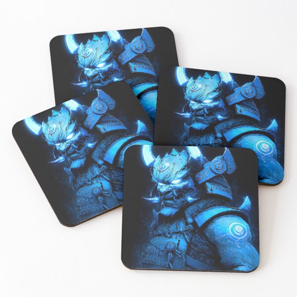 Item preview, Neon Oni Samurai – Blue Demon Warrior designed and sold by Neo Tokio.
