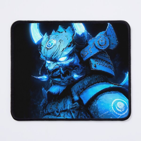 Item preview, Neon Oni Samurai – Blue Demon Warrior designed and sold by Neo Tokio.