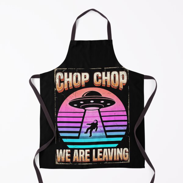 Item preview, Chop Chop We Are Leaving Retro UFO Shirt designed and sold by TeNovaStudio.