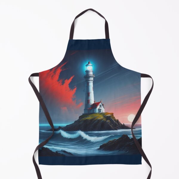 Item preview, Epic Ocean Lighthouse Dramatic Stormy Sunset Art designed and sold by UmSkelig834.