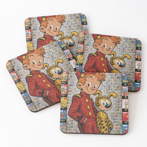 Artikelvorschau, Vintage Spirou Mosaik-Poster – Die besten Ausgaben 1938-2024 entworfen und verkauft von JcAbstractArt.