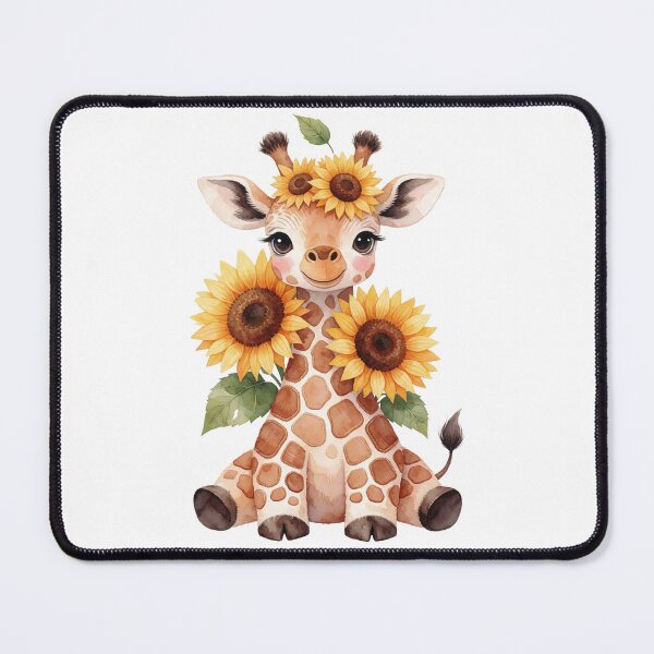 Item preview, Sunflower Giraffe | Cute Cottagecore Floral Animal designed and sold by AillustriaAK.
