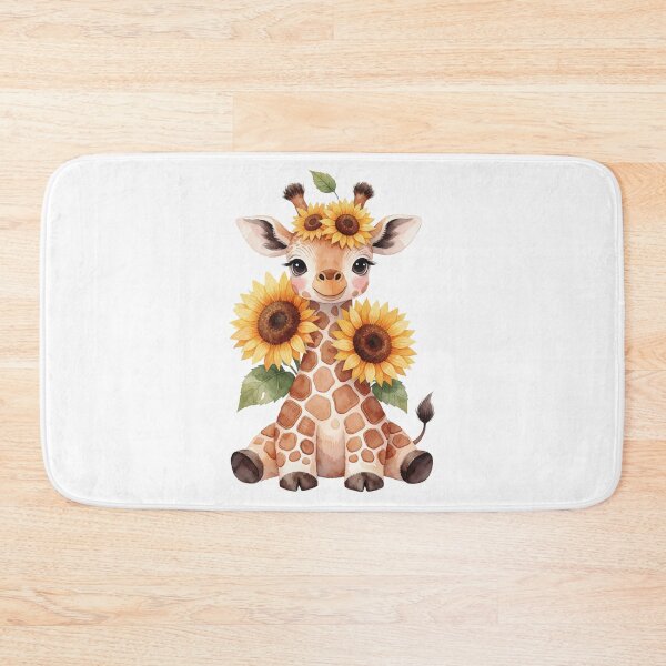 Item preview, Sunflower Giraffe | Cute Cottagecore Floral Animal designed and sold by AillustriaAK.