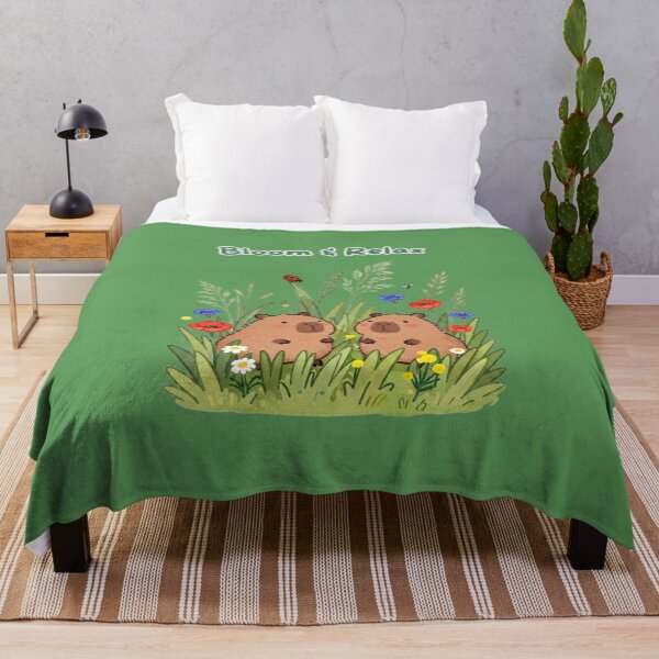 Item preview, Bloom & Relax – Cute Capybara Meadow designed and sold by BCapybara.