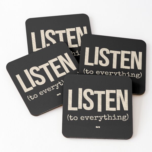 Item preview, Listen To Everything | Minimalist Halftone Mindfulness Graphic Tee | Music Mental Health Shirt designed and sold by Decorador de Corazones.