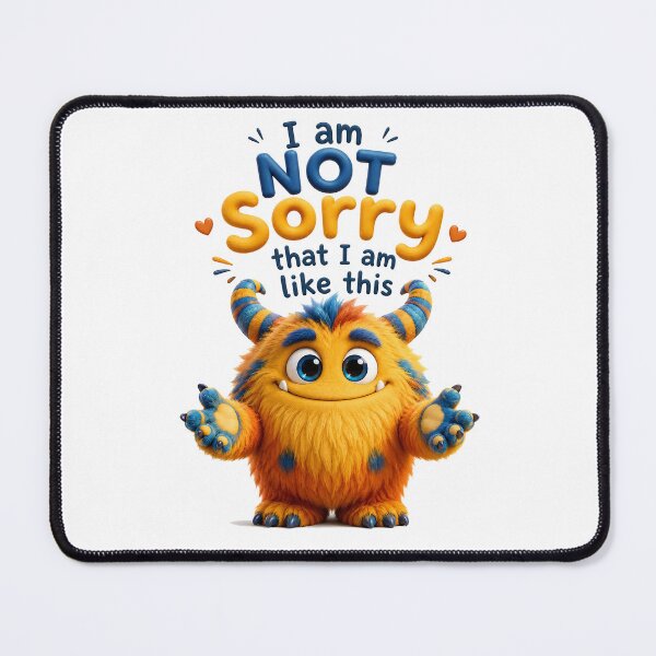 Item preview, I Am NOT Sorry Fluffy Monster Attitude designed and sold by BlissBlvdShop.