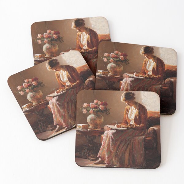 Item preview, Victorian Woman Writing in Journal Art  designed and sold by MiratiZema.