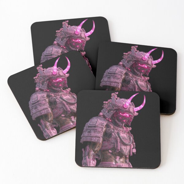 Item preview, Neon Oni Samurai – Pink Cyber Warrior designed and sold by Neo Tokio.