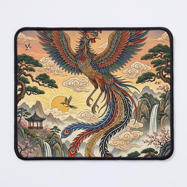 Item preview, Soaring Korean Phoenix in Traditional Minhwa Style designed and sold by K-Tradition.