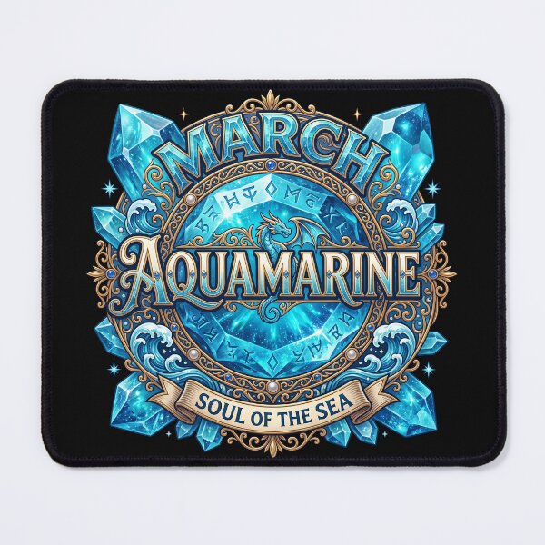 Item preview, March Aquamarine designed and sold by The Quiet Canvas By Jacky.
