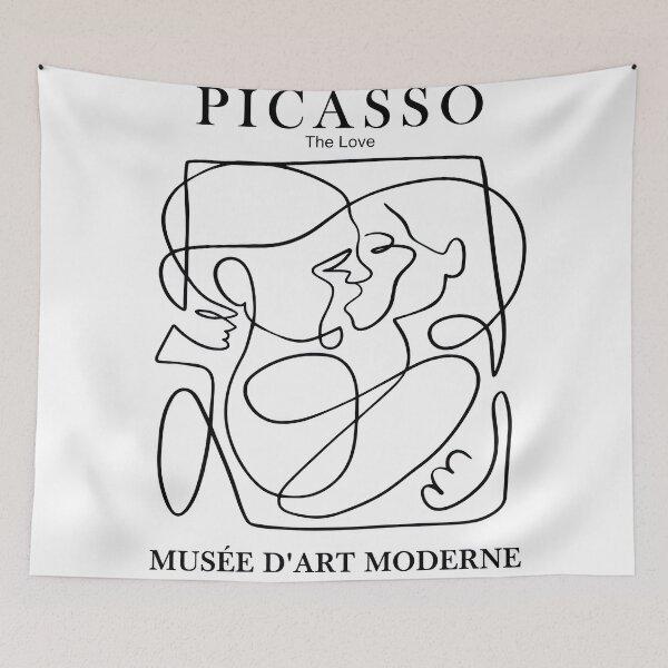 Item preview, Picasso love abstract line art designed and sold by benjaminmayer99.