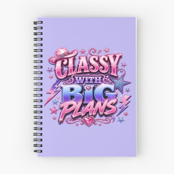 Item preview, Classy With Big Plans Retro Cowgirl Typography. Pink Western Y2K Aesthetic Graphic design  designed and sold by Aarvya Fashion Club ( A.F.C ).