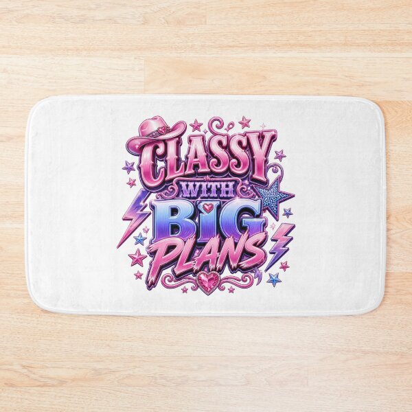 Item preview, Classy With Big Plans Retro Cowgirl Typography. Pink Western Y2K Aesthetic Graphic design  designed and sold by Aarvya Fashion Club ( A.F.C ).