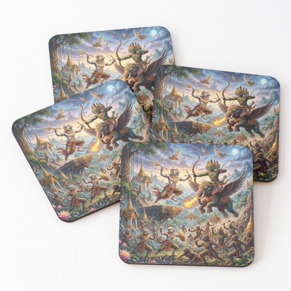 Item preview, Epic Monkey Warrior and Demon King Battle in a Mythical Thai Fantasy Kingdom designed and sold by xsctasy.