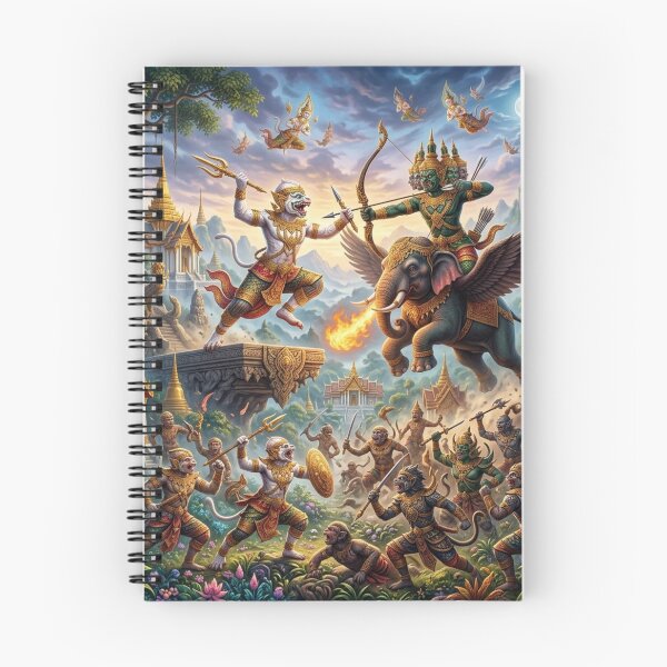 Item preview, Epic Monkey Warrior and Demon King Battle in a Mythical Thai Fantasy Kingdom designed and sold by xsctasy.