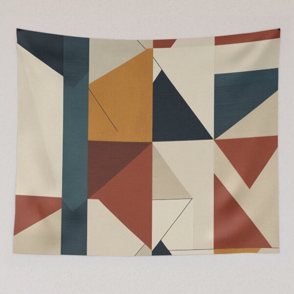 Item preview, Abstract Geometric Mural Arches Earth Tones designed and sold by EnmarcArt.