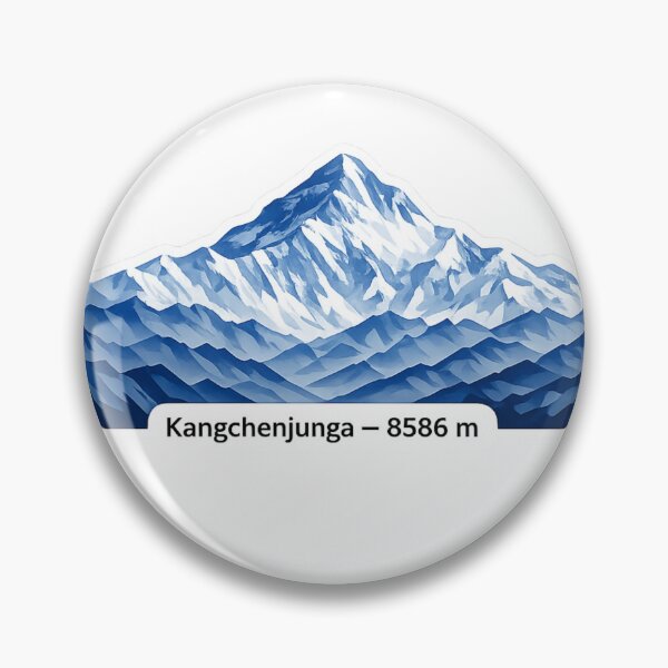 Item preview, Kangchenjunga 8586 m – Minimalist Mountain Peak Illustration designed and sold by Gabe1983.