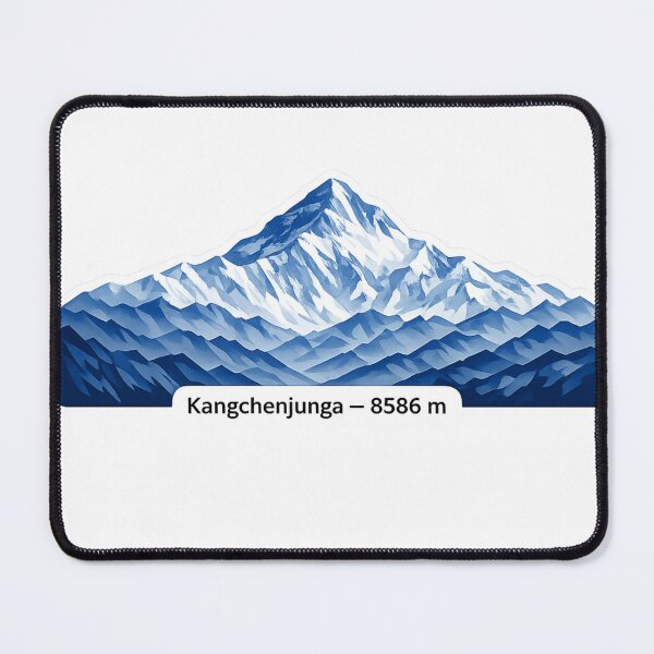 Item preview, Kangchenjunga 8586 m – Minimalist Mountain Peak Illustration designed and sold by Gabe1983.
