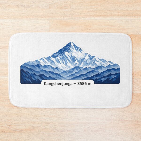 Item preview, Kangchenjunga 8586 m – Minimalist Mountain Peak Illustration designed and sold by GabeMountainArt.