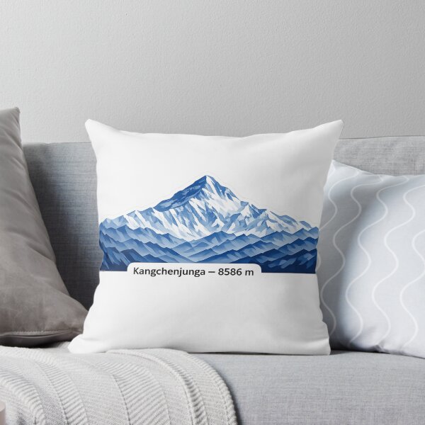 Item preview, Kangchenjunga 8586 m – Minimalist Mountain Peak Illustration designed and sold by Gabe1983.