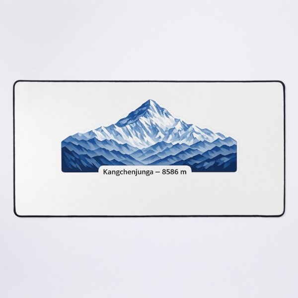 Item preview, Kangchenjunga 8586 m – Minimalist Mountain Peak Illustration designed and sold by Gabe1983.