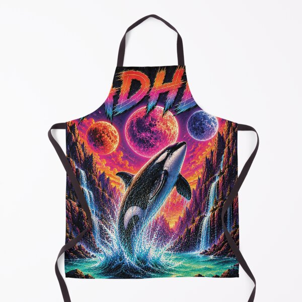 Item preview, ADHD Orca Whale – Cosmic Cringe Retro Fantasy designed and sold by Cosmic-Cringe.