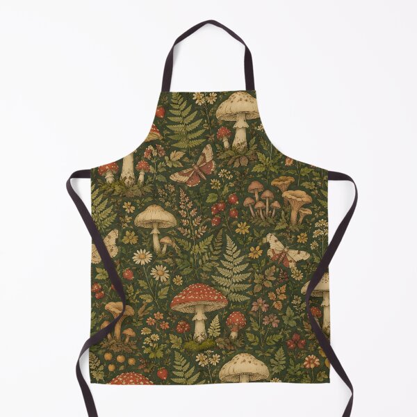 Item preview, Vintage Woodland Mushroom Bath Mat | Cottagecore Botanical Forest Decor designed and sold by SRY DESIGN.