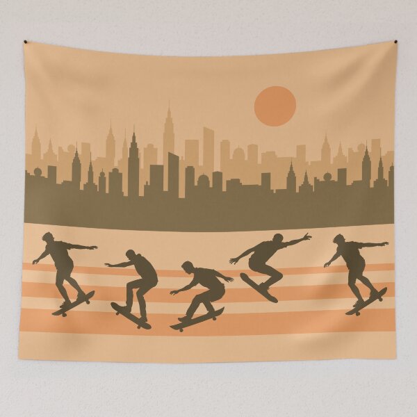 Aperçu de l'œuvre Motifs de silhouettes urbaines | Art urbain/jeunesse créée et vendue par UnhingedBird.