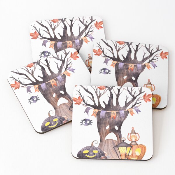 Item preview, Spooky Woodland Halloween Watercolor Illustration designed and sold by White Rabbit Design .