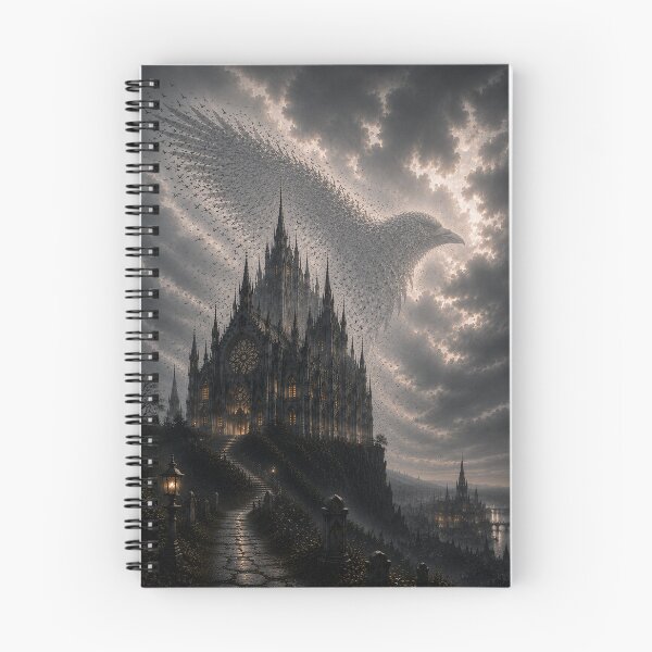 Item preview, Cathedral of Crows | Hidden Raven Gothic Fantasy Art | Dark Academia Architecture designed and sold by Esterlane.