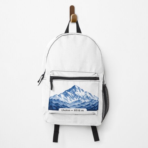 Artikelvorschau, Lhotse 8516 m – Minimalistische Berggipfelillustration entworfen und verkauft von GabeMountainArt.