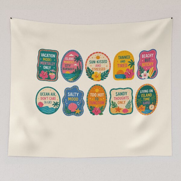 Item preview, Beach Mood Sticker Pack | Funny Coastal Lifestyle Stickers designed and sold by Islabonita..