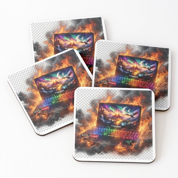 Artikelvorschau, Gaming-Laptop-Aufkleber in Flammen entworfen und verkauft von crayonpixels.