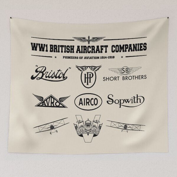 Item preview, WW1 British Aircraft Companies WW1 British Aircraft Companies Aviation Logo Collection 1914 1918 1914 1918 designed and sold by MilitaryMart.