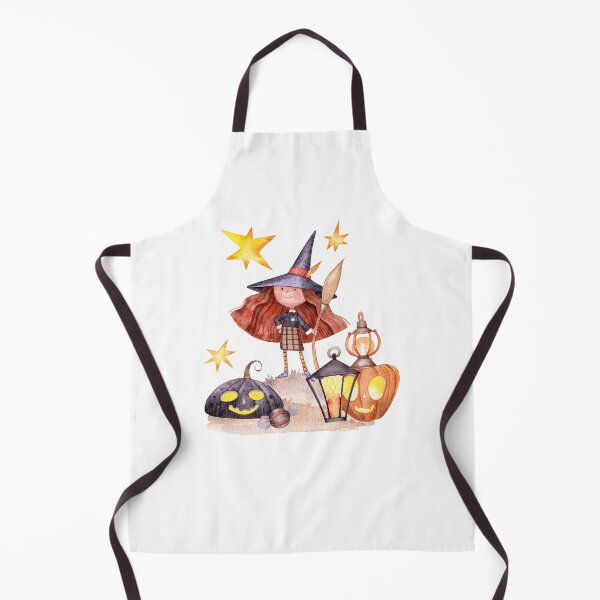 Item preview, Little Witch Halloween Watercolor Illustration designed and sold by SashaZinch.